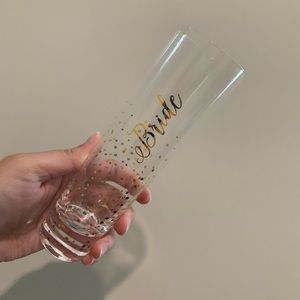 Bride skinny glass